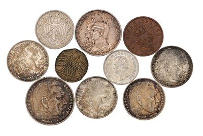 Lot 171 - A COLLECTION OF TEN GERMAN COINS