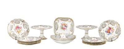 Lot 574 - A PORCELAIN DESSERT SERVICE