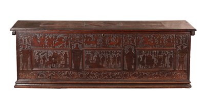 Lot 1498 - A 16TH CENTURY VENETIAN CEDAR WOOD CASSONE