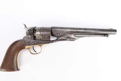 Lot 851 - A MID 19TH CENTURY COLT MODEL 1860 SINGLE ACTION PERCUSSION SIX-SHOT REVOLVER