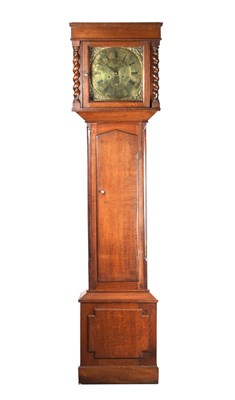 Lot 1191 - JONAS BARBER, WINSTER. A GEORGE III EIGHT DAY LONGCASE CLOCK MOVEMENT NO. 572 IN A LATER CASE