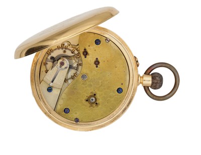 Lot 429 - A LATE 19TH CENTURY 18CT GOLD FULL HUNTER POCKET WATCH