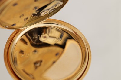 Lot 429 - A LATE 19TH CENTURY 18CT GOLD FULL HUNTER POCKET WATCH