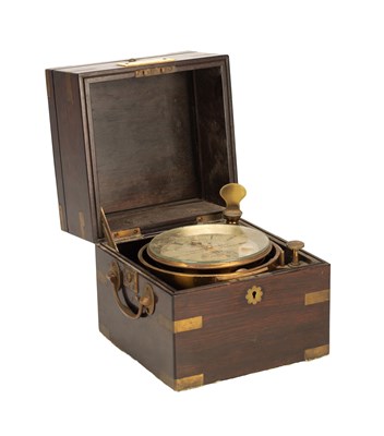 Lot 1204 - JOHN FRANCIS WOODS, LONDON. A LATE 19TH CENTURY TWO-DAY MARINE CHRONOMETER