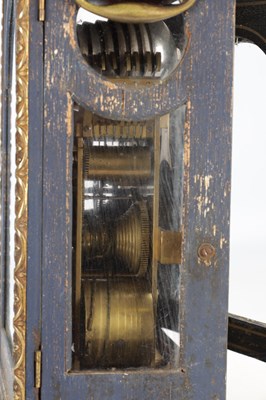 Lot 1285 - EDWARD WICKSTEED, LONDON. A RARE BLUE LACQUER CHINOISERIE QUARTER CHIMING VERGE BRACKET CLOCK