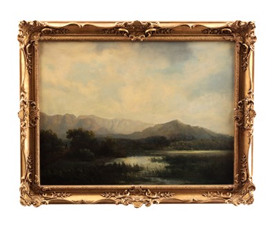 Lot 900 - HORATIO MCCULLOCH (SCOTTISH, 1806-1867) A 19TH CENTURY OIL ON CANVAS MOUNTAINOUS LANDSCAPE
