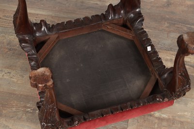 Lot 1598 - A GEORGE II IRISH MAHOGANY DRESSING STOOL