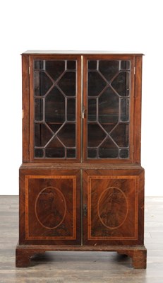 Lot 1550 - AN UNUSUAL GEORGE III MAHOGANY COLLECTORS' CABINET OF SMALL SIZE