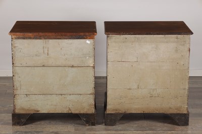 Lot 1572 - A PAIR OF GEORGE III MAHOGANY CHESTS OF DRAWERS