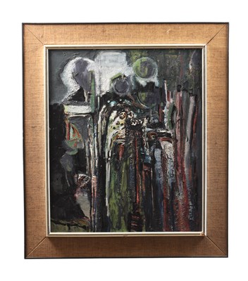 Lot 875 - DAVID BARKER A MID 20TH CENTURY OIL ON BOARD