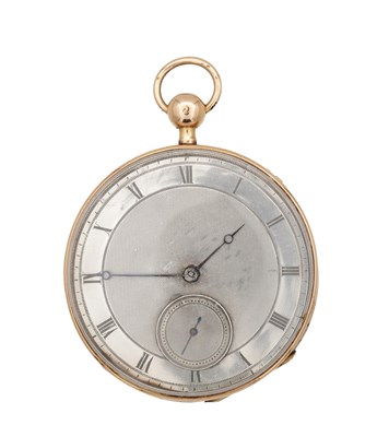 Lot 445 - A CIRCA 1800 CONTINENTAL 18CT ROSE GOLD AND ENAMEL REPEATING POCKET WATCH WITH CYLINDRICAL ESCAPEMENT
