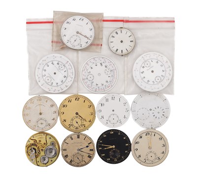 Lot 348 - A COLLECTION OF SWISS POCKET WATCH MOVEMENTS AND DIALS
