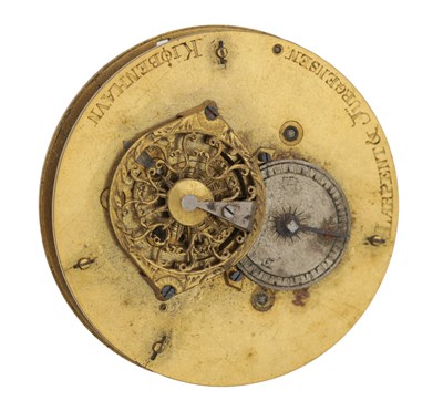 Lot 371 - LARPENT & JURGENSEN A DANISH GILT BRASS POCKET WATCH MOVEMENT