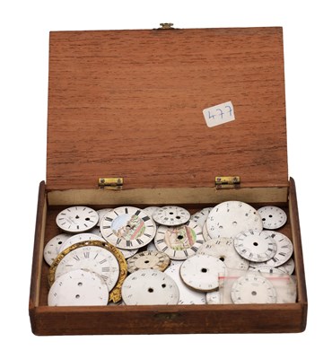 Lot 362 - A COLLECTION OF ENAMEL POCKET WATCH DIALS
