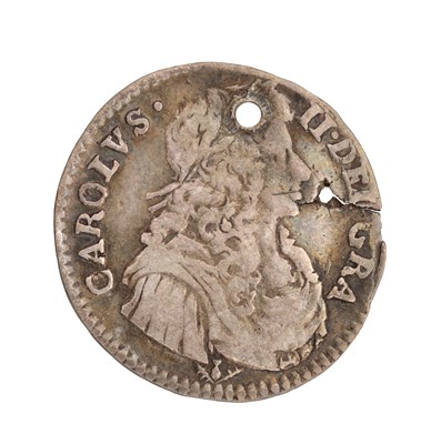 Lot 163 - A 1669 SCOTTISH CHARLES II SILVER HALF MERK