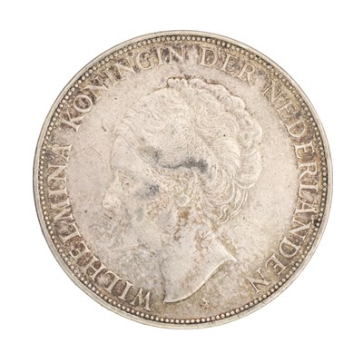 Lot 291 - A 1930 DUTCH SILVER 2 1/2 GULDEN COIN 'RIJKSDAALDER'