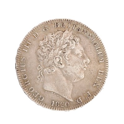 Lot 181 - AN 1820 ENGLISH SILVER CROWN