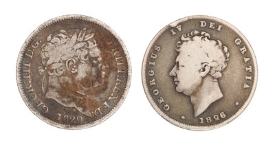Lot 198 - TWO EARLY 19TH CENTURY ENGLISH SILVER COINS