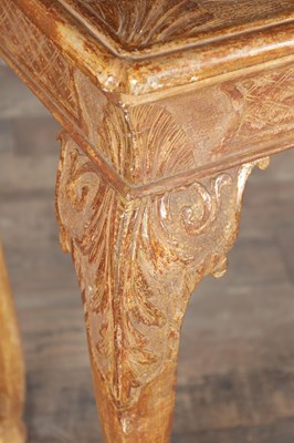 Lot 1552 - A GEORGE I GILT GESSO SIDE TABLE