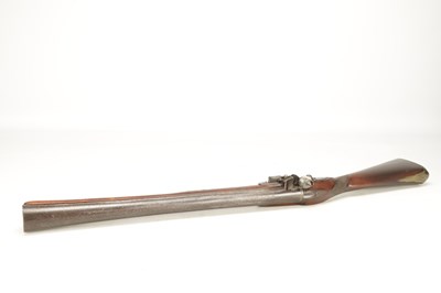 Lot 835 - AN 18TH CENTURY ENGLISH FLINTLOCK BLUNDERBUSS BY WHELLER