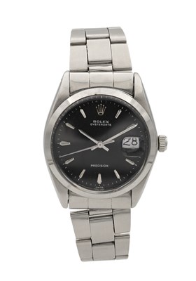 Lot 369 - A GENTLEMAN'S ROLEX STAINLESS STEEL OYSTERDATE PRECISION WRIST WATCH