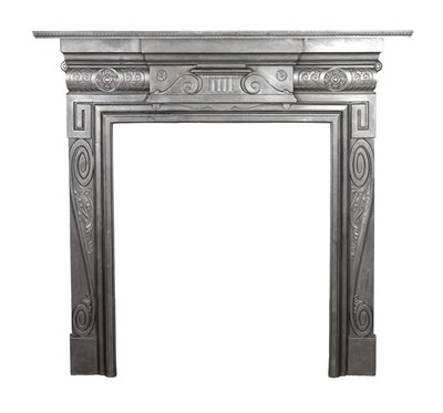 Lot 1585 - A VICTORIAN CAST IRON FIRE SURROUND