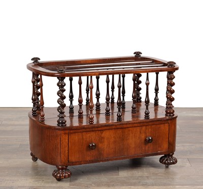Lot 1532 - A VICTORIAN ROSEWOOD CANTERBURY