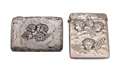 Lot 66 - TWO LATE 19TH AND EARLY 20TH CENTURY ENGLISH SILVER CARD CASES