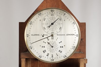Lot 1351 - CLERKE, 1 ROYAL EXCHANGE, LONDON. A FINE CARVED OAK GOTHIC STYLE REGULATOR LONGCASE CLOCK IN THE MANNER OF PUGIN