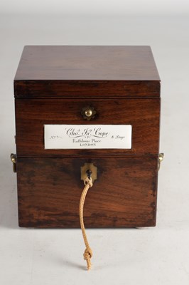 Lot 1349 - CHARLES JOHN COPE, RATHBONE PLACE, LONDON A RARE EARLY 19TH CENTURY EIGHT-DAY MARINE CHRONOMETER WITH ENAMEL DIAL