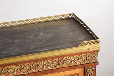 Lot 1535 - A FINE 19TH CENTURY FRENCH ORMOLU MOUNTED KINGWOOD AND PAINTED WRITING CABINET