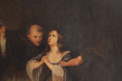 Lot 924 - A 19TH CENTURY OIL ON CANVAS PAINTING THE TRIBUNAL OF THE HOLY OFFICE OF THE INQUISITION