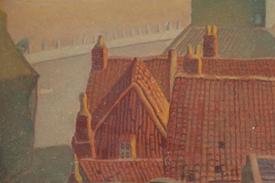 Lot 920 - HARRY EPWORTH ALLEN BRITISH (1894 - 1958) A 20TH CENTURY WATERCOLOUR VIEW OF SCARBOROUGH HARBOUR