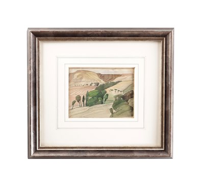 Lot 893 - A WATERCOLOUR LANDSCAPE