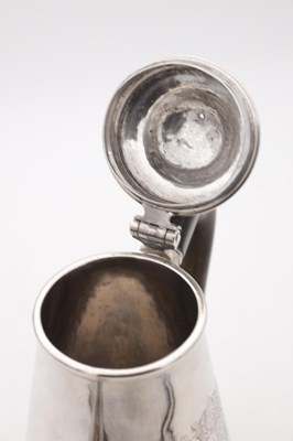 Lot 24 - A GEORGE II ENGLISH SILVER COFFEE POT