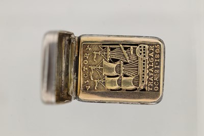 Lot 231 - A STERLING SILVER VINAIGRETTE OF NELSON INTEREST BY MATTHEW LINTON