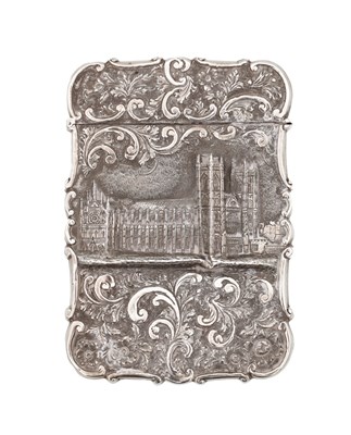 Lot 78 - A VICTORIAN ENGLISH SILVER CARD CASE