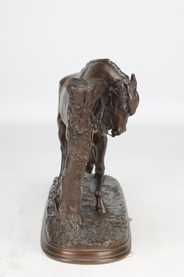 Lot 1143 - PIERRE-JULES MENE A 19TH CENTURY FRENCH PATINATED BRONZE MODEL OF A HORSE