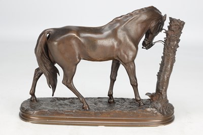 Lot 1143 - PIERRE-JULES MENE A 19TH CENTURY FRENCH PATINATED BRONZE MODEL OF A HORSE