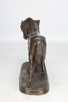 Lot 1143 - PIERRE-JULES MENE A 19TH CENTURY FRENCH PATINATED BRONZE MODEL OF A HORSE