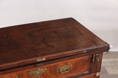 Lot 1606 - AN EARLY 18TH CENTURY FIGURED WALNUT BACHELOR'S CHEST