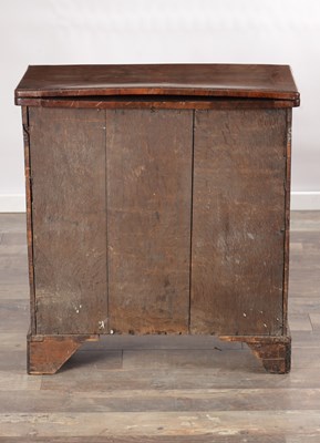 Lot 1606 - AN EARLY 18TH CENTURY FIGURED WALNUT BACHELOR'S CHEST