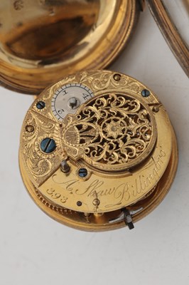 Lot 460 - A RARE EARLY 19TH CENTURY ENGLISH SILVER GILT OPEN FACED POCKET WATCH OF LORD NELSON INTEREST