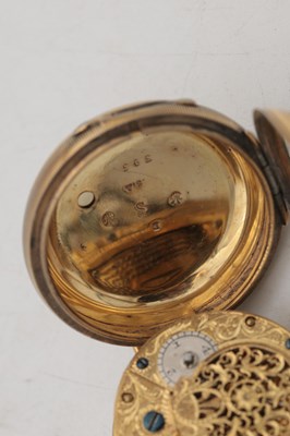 Lot 460 - A RARE EARLY 19TH CENTURY ENGLISH SILVER GILT OPEN FACED POCKET WATCH OF LORD NELSON INTEREST