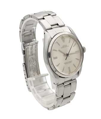 Lot 496 - A VINTAGE ROLEX STAINLESS STEEL OYSTER PERPETUAL WRIST WATCH