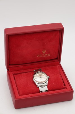 Lot 496 - A VINTAGE ROLEX STAINLESS STEEL OYSTER PERPETUAL WRIST WATCH