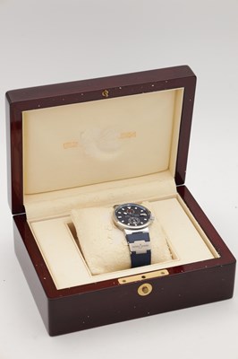 Lot 410 - A GENTLEMAN'S STAINLESS STEEL ULYSSE NARDIN MAXI MARINE BLUE WAVE AUTOMATIC WRIST WATCH