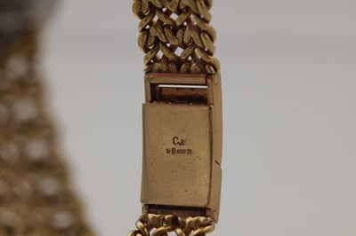 Lot 205 - CORTEBERT AN 18CT YELLOW GOLD AND DIAMOND LADIES WRIST WATCH