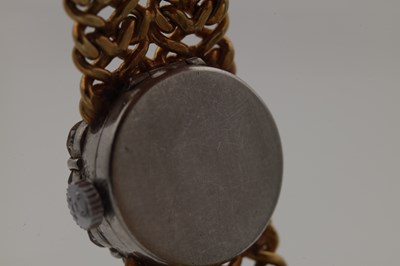 Lot 205 - CORTEBERT AN 18CT YELLOW GOLD AND DIAMOND LADIES WRIST WATCH