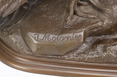 Lot 1113 - JULES MOIGNIEZ A PAIR OF FRENCH PATINATED BRONZE PHEASANTS